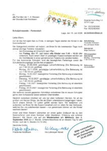 Elternbrief vom 15.07.2026